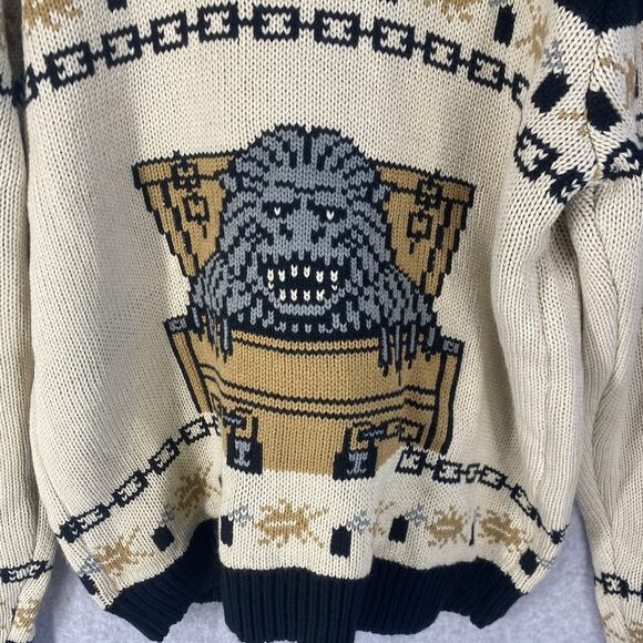 👻 Middle Beyond Mens 2XL Creepshow Cardigan Tan Halloween Horror 👻 - Picture 8 of 10